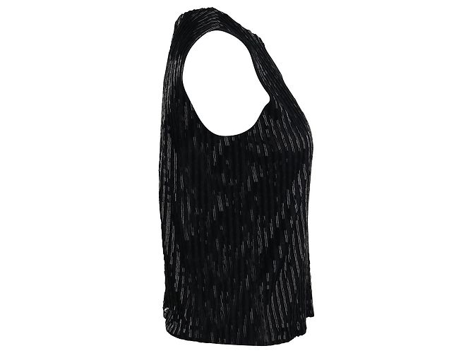 Top sin mangas con cuentas de Diane Von Furstenberg en algodón negro - vista 2