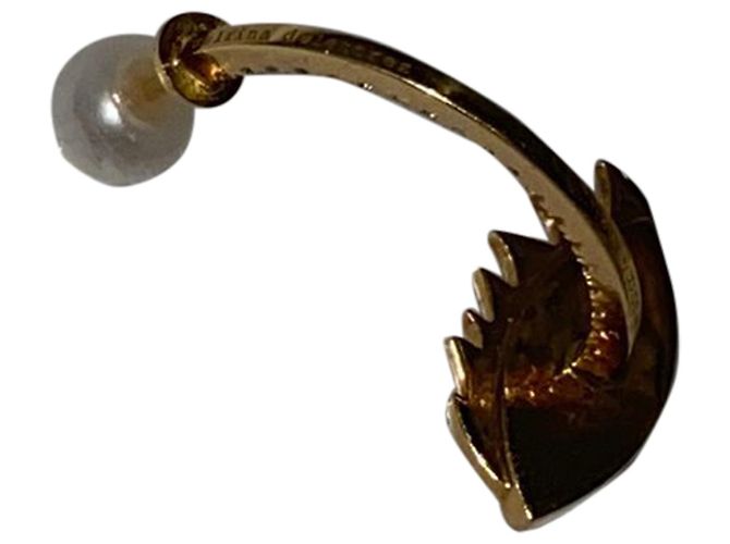 Delfina Delettrez Orecchino da piercing Eyes On Me con diamanti e zaffiri 18K Gold D'oro - vista 4