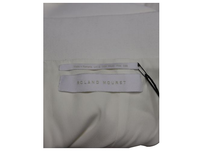 Roland Mouret Skeleton Strukturiertes Kleid aus weißem Polyester - Ansicht 5