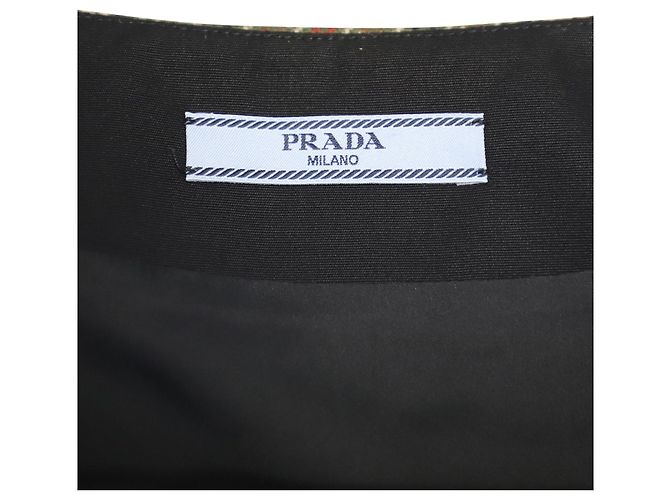 Bow Prada Houndstooth Pattern Etuikleid aus brauner Wolle - Ansicht 7
