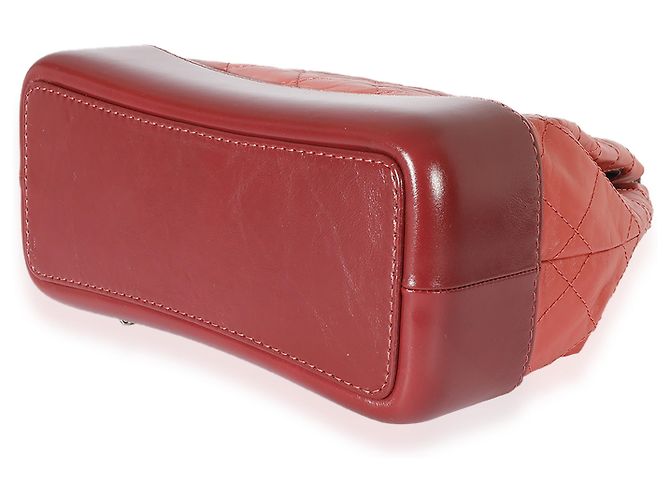 Chanel Raspberry Quilted Calfskin Small Gabrielle Backpack  Red - view 3