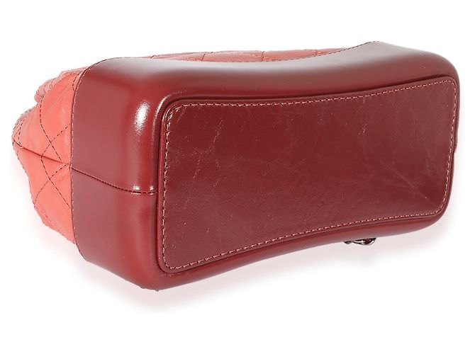 Chanel Raspberry Quilted Calfskin Small Gabrielle Backpack  Red - view 6