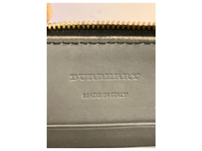Burberry Pochette oder Clutch Bag, schwarzes gekrispeltes Leder - Ansicht 3