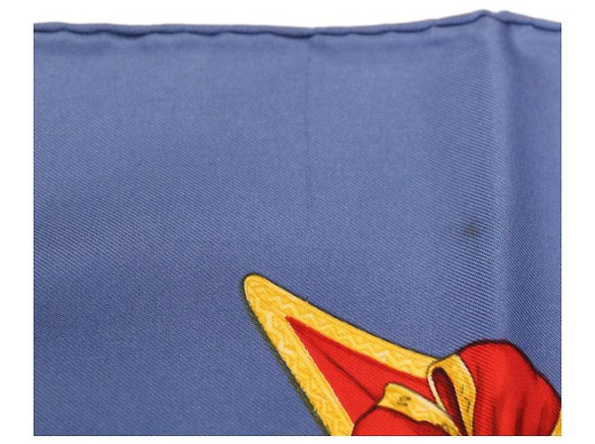 Hermès HERMES CARRE90 Sciarpa Seta ""ECOL FRANCAISE D""EQUITATION"" Blu Auth am3146 - vista 11