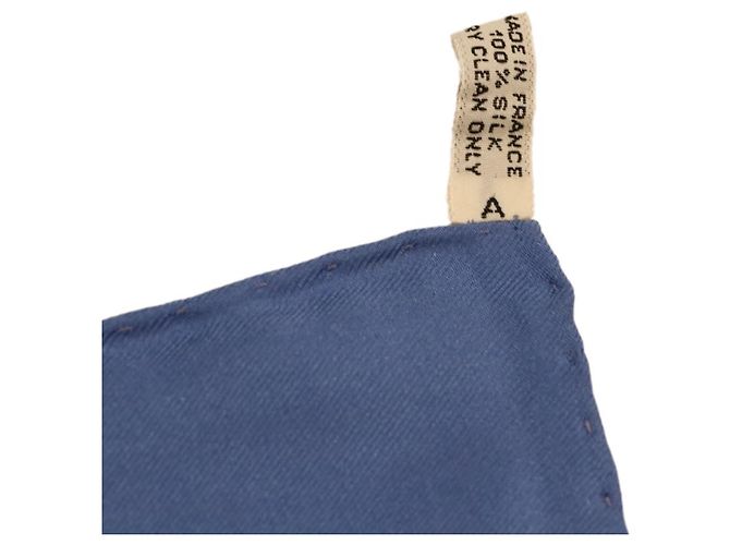 Hermès HERMES CARRE90 Sciarpa Seta ""ECOL FRANCAISE D""EQUITATION"" Blu Auth am3146 - vista 12