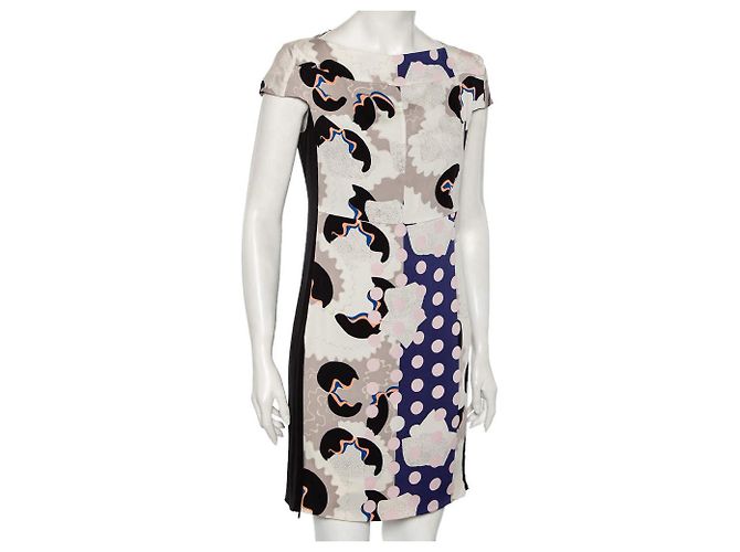 Abito Asami in seta Diane Von Furstenberg nero e multicolore - vista 2