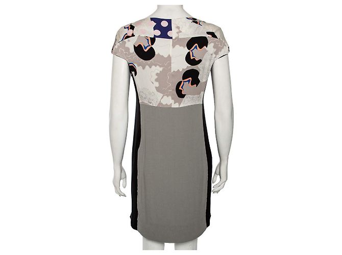 Abito Asami in seta Diane Von Furstenberg nero e multicolore - vista 4