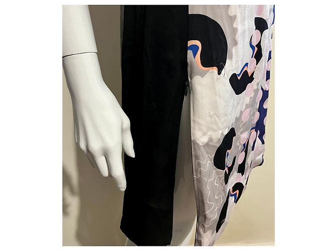Abito Asami in seta Diane Von Furstenberg nero e multicolore - vista 5