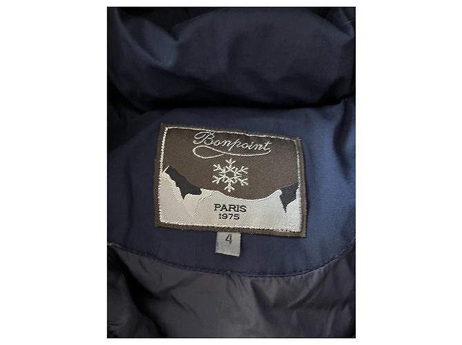 Piumino Bonpoint in piuma d'oca blu navy 4 anni - vista 4