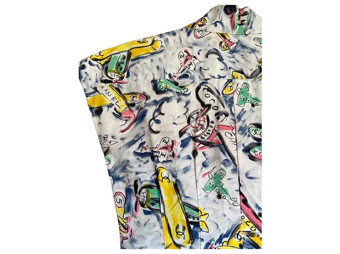 Camicia Chanel SS 94 Stampa CC Aeroplano Multicolore - vista 3
