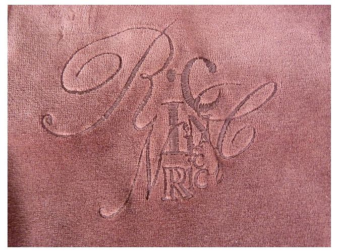 Nina Ricci Strickjacke aus braunem Samt mit goldenen Knöpfen - Ansicht 5
