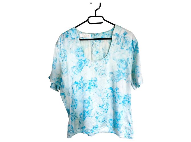 Escada Margaretha Ley Seidenbluse Hellblau - Ansicht 2