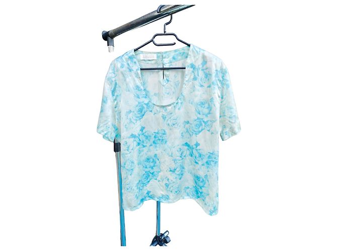 Escada Margaretha Ley Seidenbluse Hellblau - Ansicht 3