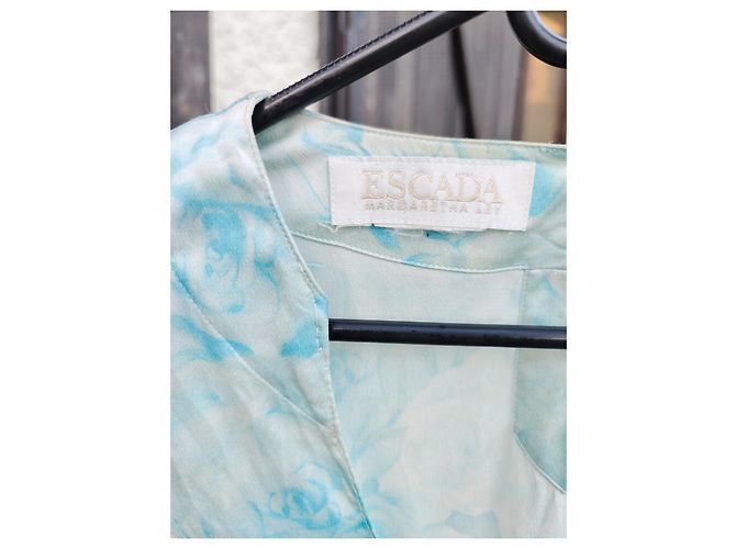 Escada Margaretha Ley Seidenbluse Hellblau - Ansicht 4