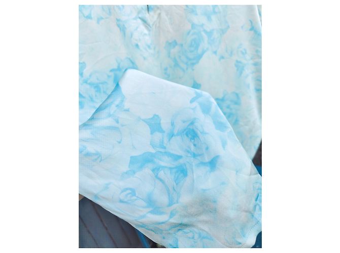 Escada Margaretha Ley Seidenbluse Hellblau - Ansicht 5