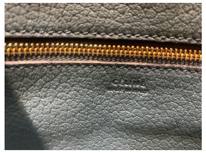Céline Tie Bag Small Hellblau Leder - Ansicht 5