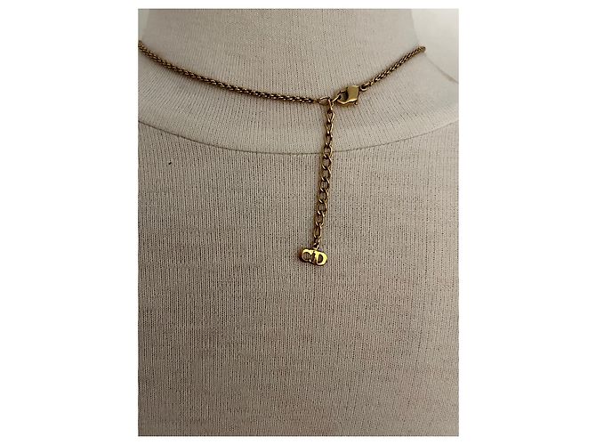 Collana Christian Dior Medaglione CD Oro Metallizzata D'oro - vista 9