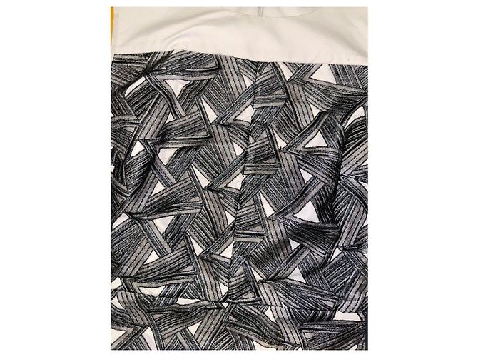 Diane Von Furstenberg DvF Reona Spitzenkleid mit Grafik Schwarz Roh - Ansicht 6