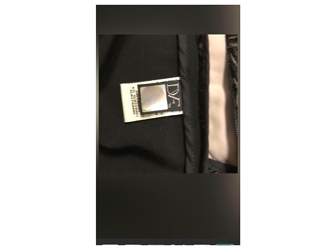 Diane Von Furstenberg DvF Reona Spitzenkleid mit Grafik Schwarz Roh - Ansicht 7