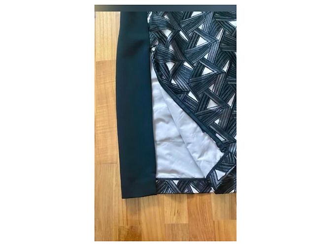 Diane Von Furstenberg DvF Reona Spitzenkleid mit Grafik Schwarz Roh - Ansicht 8