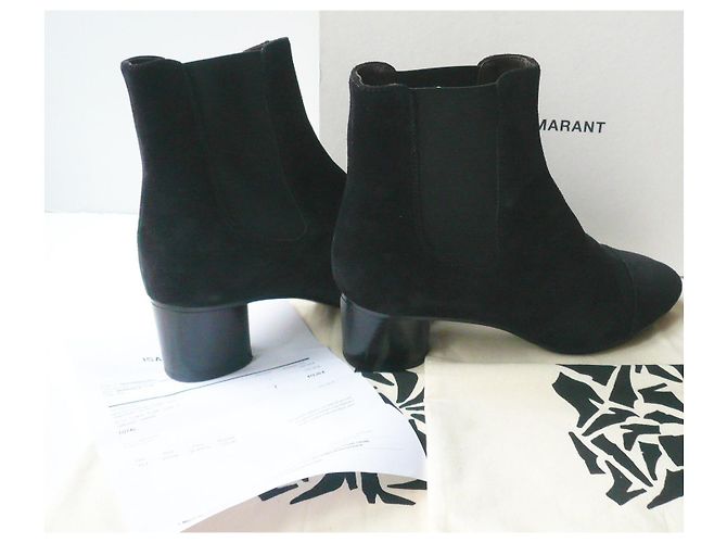 ISABEL MARANT ETOILE Nuovi stivali in camoscio nero Danae T37 IT - vista 2