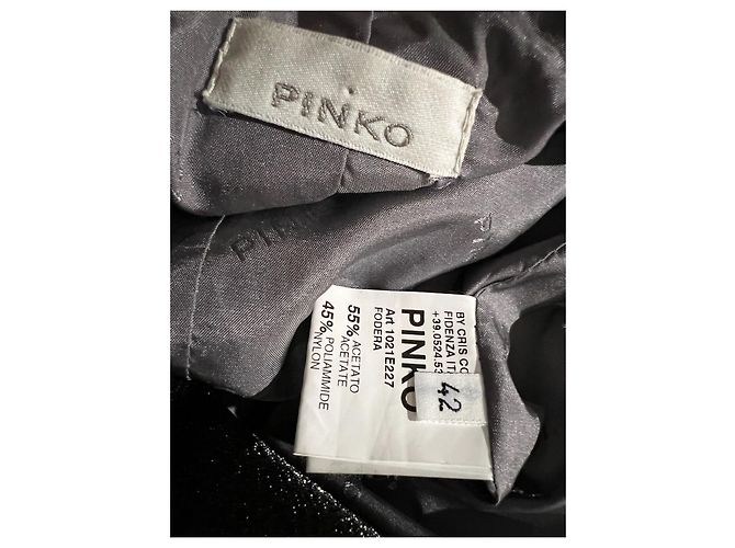 Pinko schwarz metallisch schimmernder Wollblazer - Ansicht 4