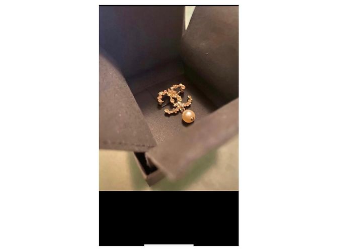 Chanel CC butterfly pearl brooch Multicolor - vista 2