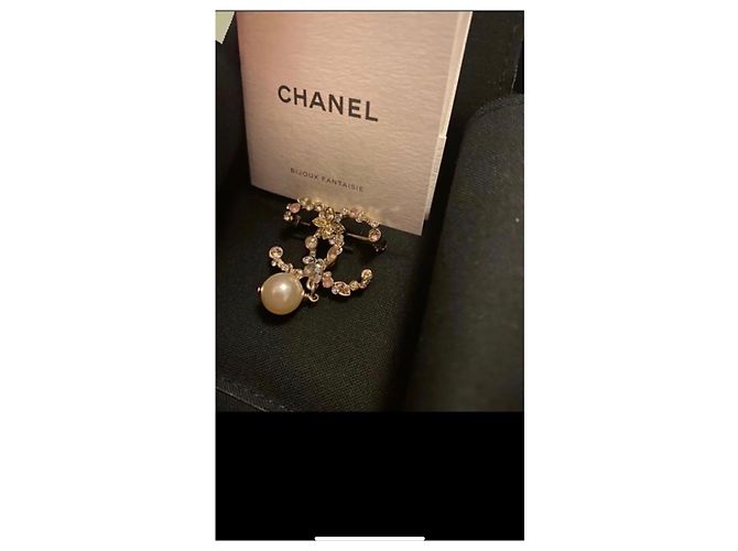Chanel CC butterfly pearl brooch Multicolor - vista 3