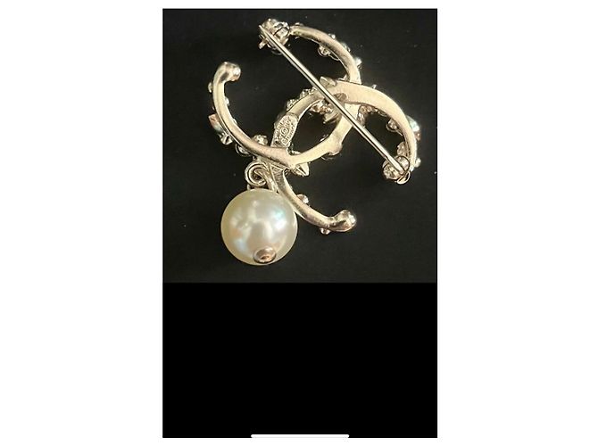 Chanel CC butterfly pearl brooch Multicolor - vista 4