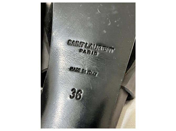 Tacchi Saint Laurent Tribute Grigio - vista 6