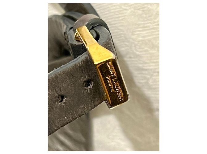 Tacchi Saint Laurent Tribute Grigio - vista 8