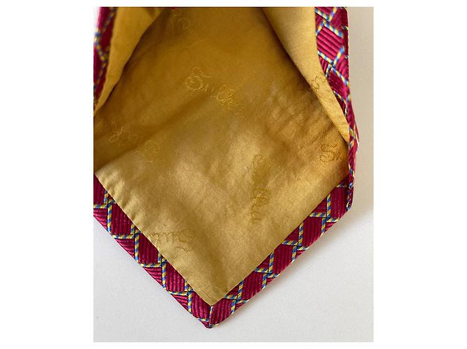 Autre Marque Sulka red tie with geometric patterns - view 8