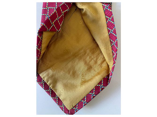 Autre Marque Sulka red tie with geometric patterns - view 9