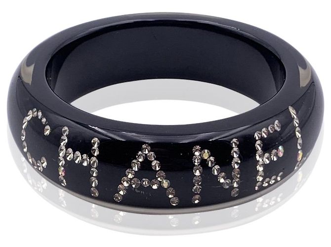 Bracelet Jonc Moderniste ISAKY PARIS - Résine Noire, Signé, N°2, Occasion En Très Bon état