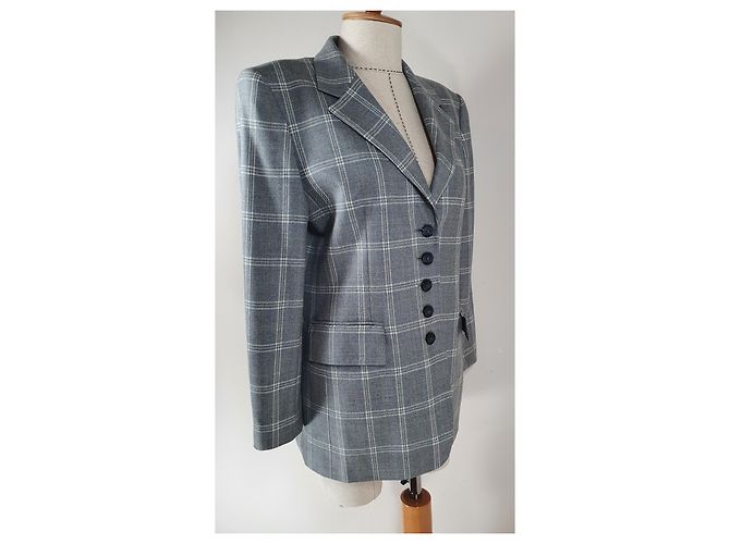 Escada Wollblazer Grau Mehrfarben - Ansicht 2