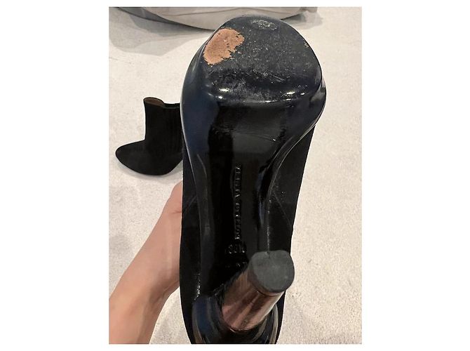 Bottega Veneta Stivaletti in camoscio con elastici laterali Nero - vista 13