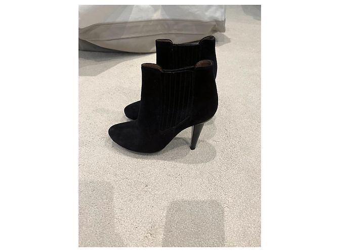 Bottega Veneta Stivaletti in camoscio con elastici laterali Nero - vista 16