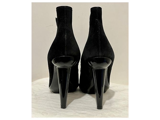 Bottega Veneta Stivaletti in camoscio con elastici laterali Nero - vista 4