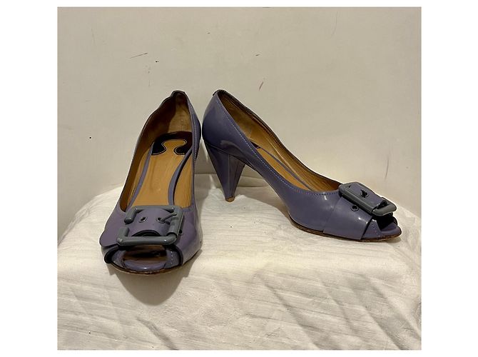 Chloé Chloe Patent Ricoperto Peep Toe Pumps in Lavendelfarbe Lila - Ansicht 2