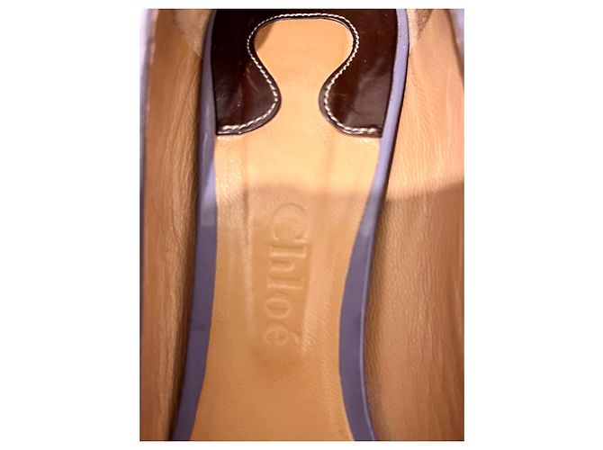 Chloé Chloe Patent Ricoperto Peep Toe Pumps in Lavendelfarbe Lila - Ansicht 9