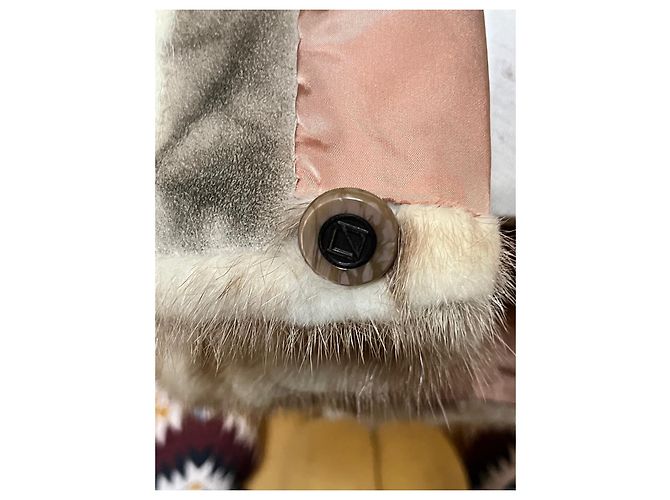 Abrigo de piel de visón Christian Dior beige - vista 10