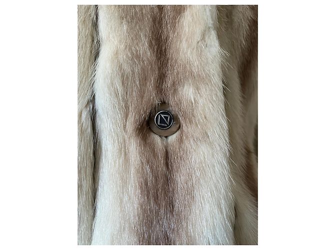Abrigo de piel de visón Christian Dior beige - vista 7
