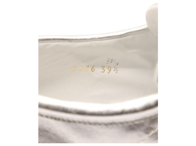 Sneakers Metallic Stringate Con Logo Etro In Pelle Silver - vista 7