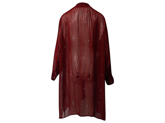 Abito chemisier a righe Isabel Marant Etoile in viscosa multicolor Stampa python - vista 3