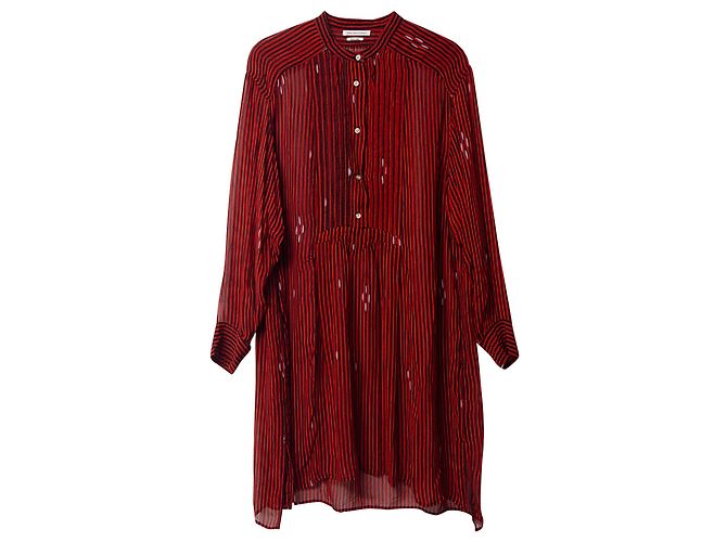 Abito chemisier a righe Isabel Marant Etoile in viscosa multicolor Stampa python - vista 4