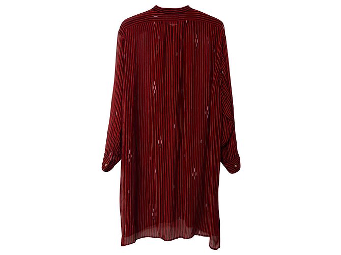 Abito chemisier a righe Isabel Marant Etoile in viscosa multicolor Stampa python - vista 5