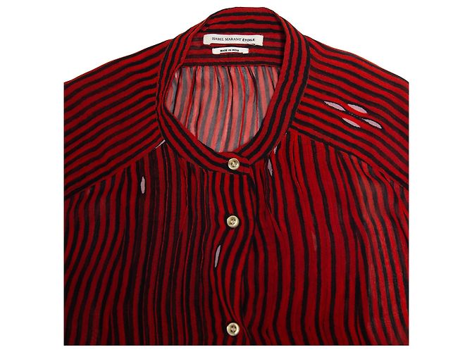 Abito chemisier a righe Isabel Marant Etoile in viscosa multicolor Stampa python - vista 6