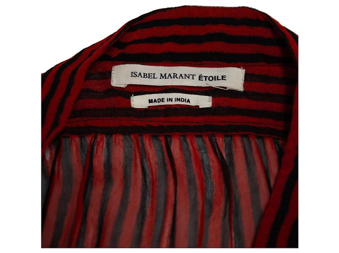 Abito chemisier a righe Isabel Marant Etoile in viscosa multicolor Stampa python - vista 7