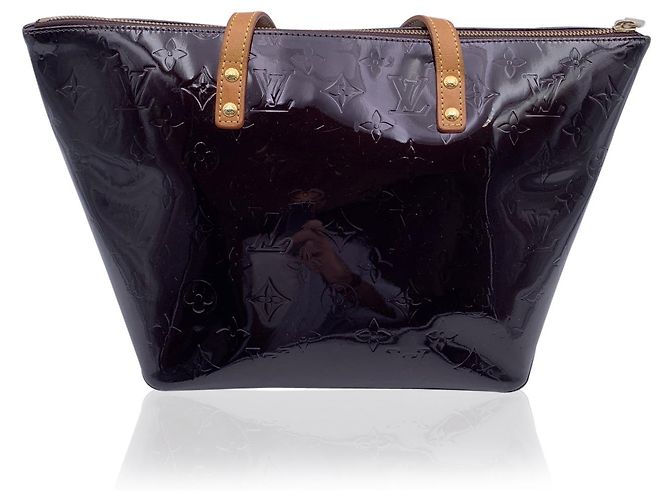 Louis Vuitton Amarante Monogramm Vernis Bellevue PM Einkaufstasche Lila - Ansicht 3