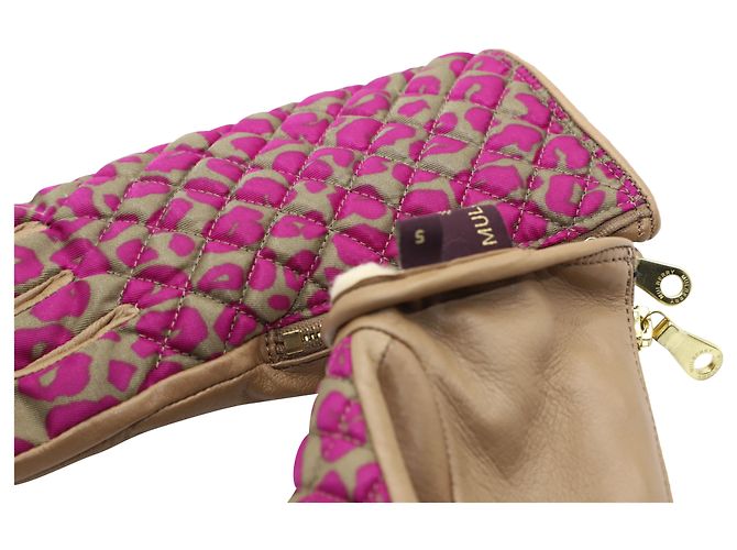 Mulberry Animal Print Handschuhe aus braunem Leder - Ansicht 2